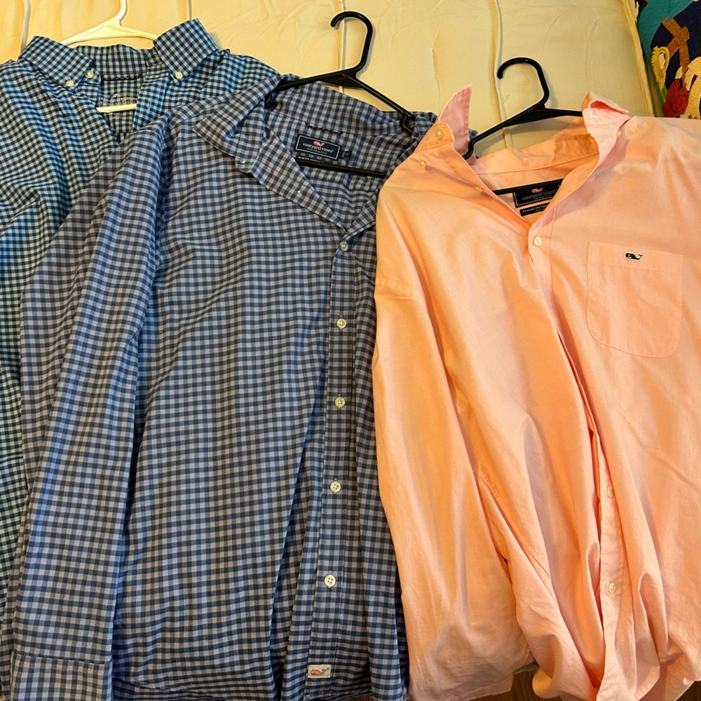 Two vineyard vines button ups- all large 

Great shape